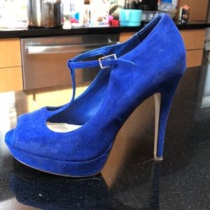 Steve Madden blue suede